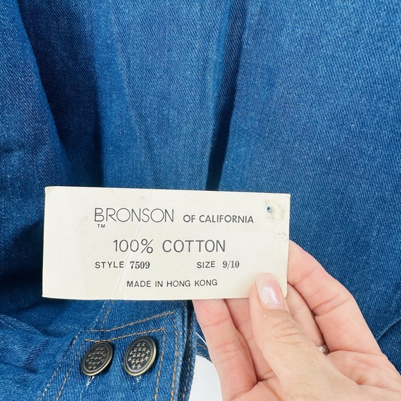 Bronson Denim Jacket Womens Small 9/10 Jacket Button Pockets Trucker VTG CC12 - Picture 8 of 13
